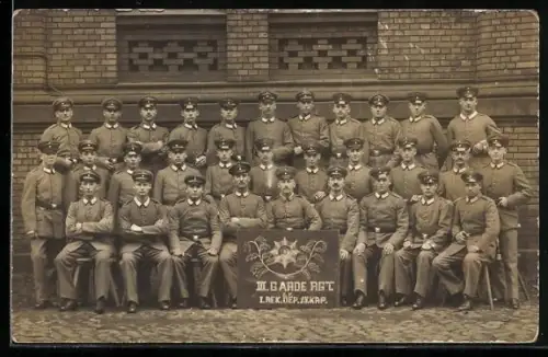 Foto-AK Gruppenfoto des III. Garde Rgt.