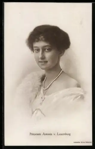AK Portrait der Prinzessin Antonia von Luxemburg