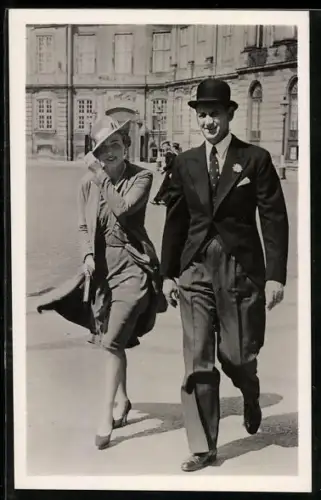 AK Kronprins Frederik og Kronpinsesse Ingrid