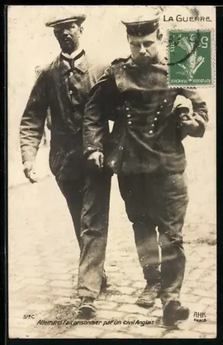 AK Allemand fait prisonnier par un civil Anglais