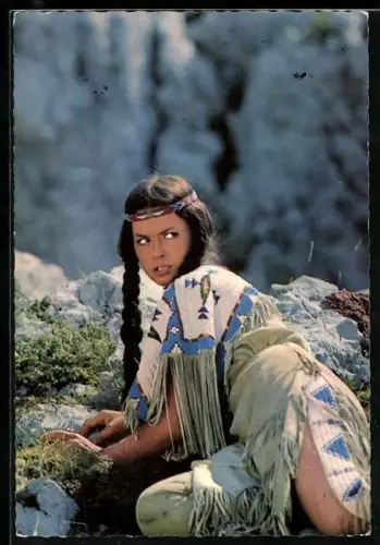 AK Karl May Film Winnetou 1. Teil, Schauspielerin Marie Versini