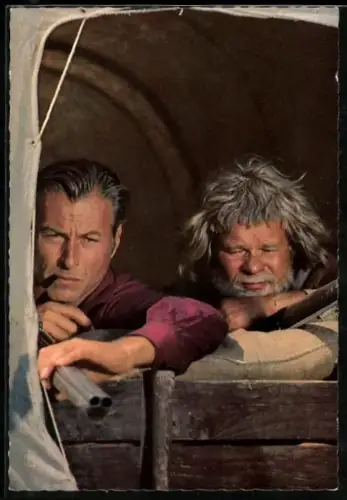 AK Lex Barker und Ralf Wolter in Winnetou I. Teil, Filmszene