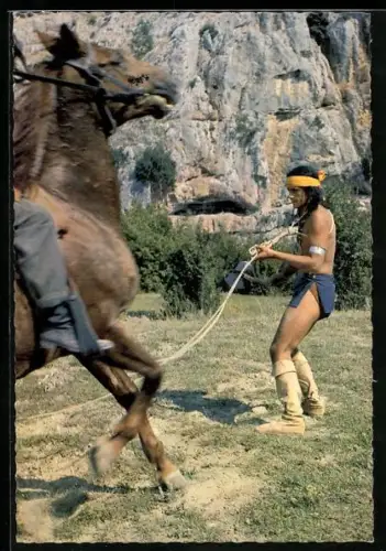 AK Karl May Film Winnetou 1. Teil, Filmszene
