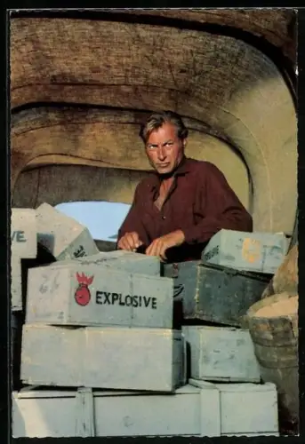 AK Lex Barker in Winnetou, 1. Teil, Old Shatterhand zündet Munition an, Karl May