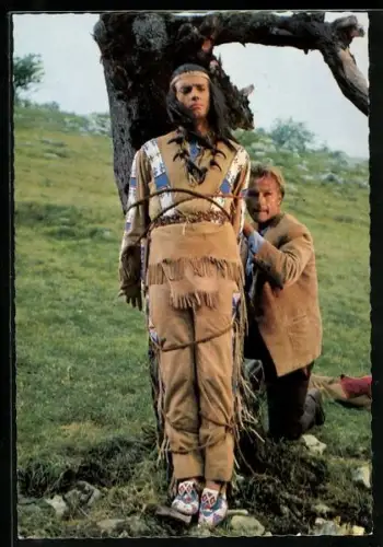 AK Karl May, Pierre Brice und Lex Barker in Winnetou