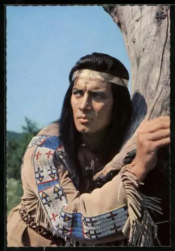 AK Schauspieler Pierre Bruce in Winnetou II. Teil