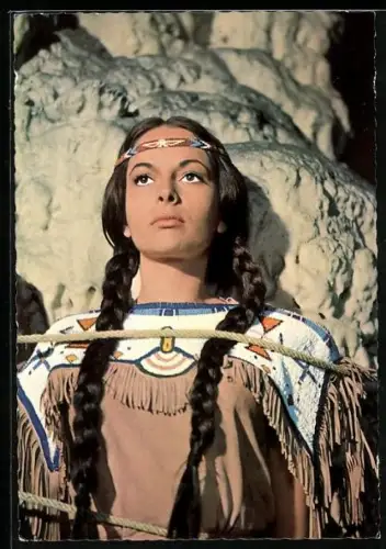 AK Karl May Film Winnetou 2. Teil, Schauspielerin Karin Dor