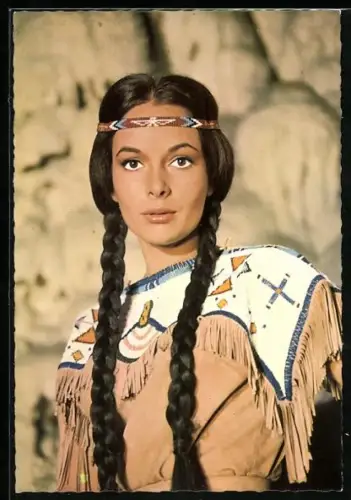 AK Karl May Film Winnetou 2. Teil, Schauspielerin Karin Dor