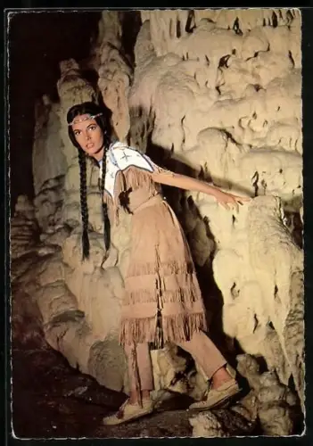 AK Winnetou Teil II, Filmszene mit Karin Dor