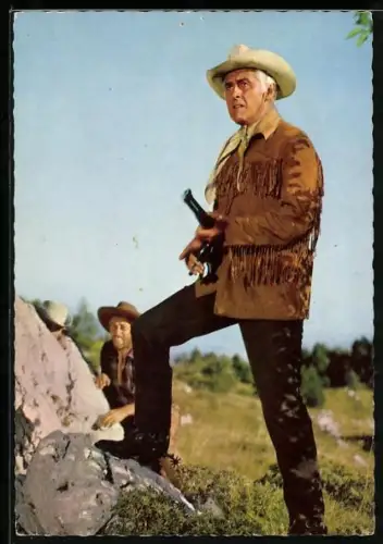 AK Stewart Granger als Old Surehand in Unter Geiern, Karl May