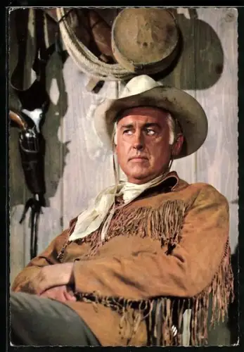 AK Schauspieler Stewart Granger in Unter Geiern, Filmszene