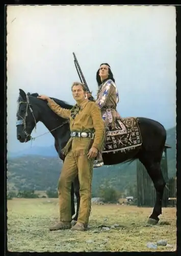 AK Lex Barker und Pierre Brice in Der Schatz im Silbersee. Karl May