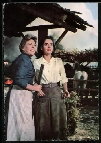 AK Karl May Film Der Schatz im Silbersee, Schauspielerinnen Karin Dor und Marianne Hoppe