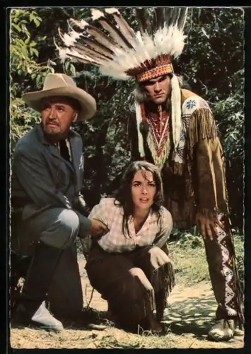 AK Karl May Film Der Schatz im Silbersee, Schauspieler Karin Dor und Jan Sid