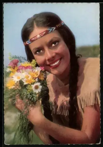 AK Karin Dor in dem Karl May-Film Winnetou, II. Teil