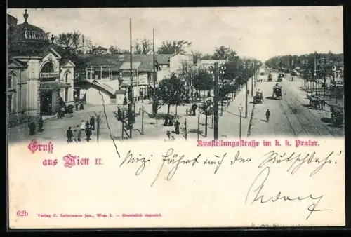 AK Wien, Ausstellungsstrasse am Wiener Prater