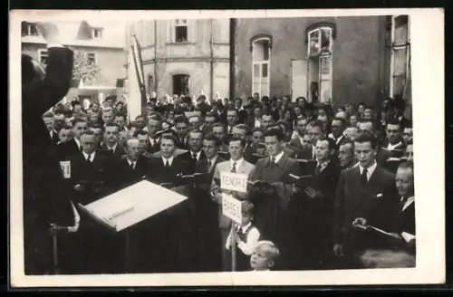 AK Gruppenfoto beim Sängerfest