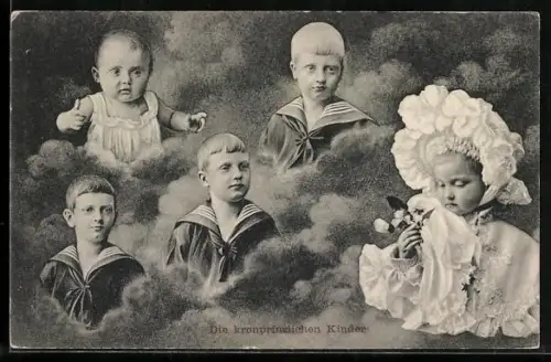 AK die Kinder des Kronprinzen von Sachsen