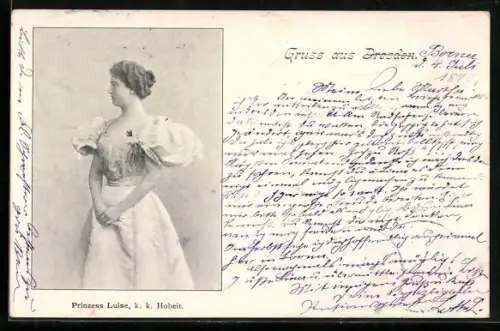 AK Portrait der Prinzessin Luise von Sachsen