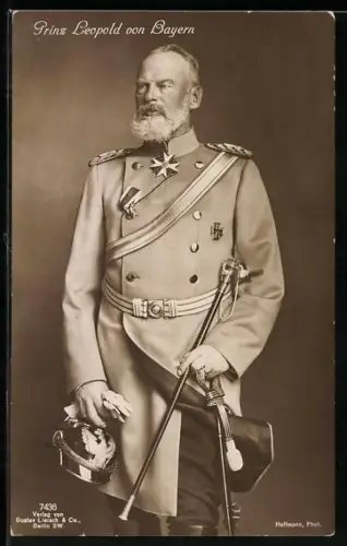 AK Prinz Leopold von Bayern in Uniform mit Zepter