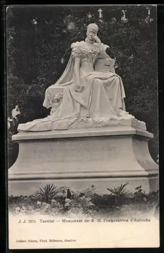 AK Territet, Monument de S.M. l`Imperatrice d`autriche, Kaiserin Elisabeth-Denkmal