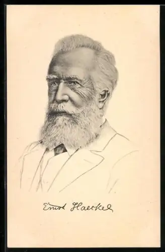 AK Zoologe Ernst Haeckel im Porträt