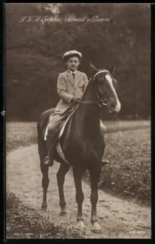 AK Prinz Albrecht von Bayern zu Pferd
