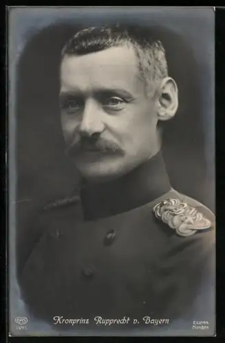 AK Portrait Kronprinz Rupprecht von Bayern mit Uniform