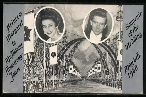 AK Portraits von Prinzessin Margaret zu ihrer hochzeit mit Antony Armstrong-Jones 1960