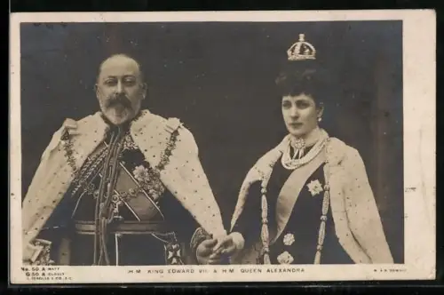 AK König Edward VII. und Königin Alexandra von England