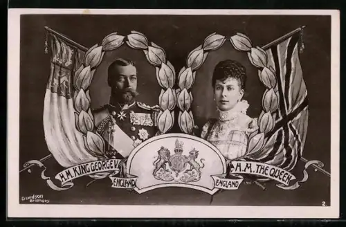 AK Portraits von König Georg V. von England und seiner Gemahlin
