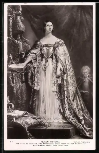 AK Queen Victoria taken the Oath to maintain the Protestant Faith at Westminster Abbey