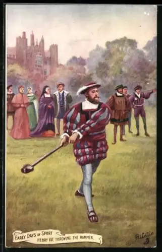 AK Henry VIII. throwing a hammer, early days of sport