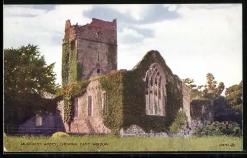 AK Killarney, Muckross Abbey, showing East Window