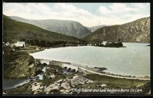 AK Holy Island /Co. Cork, Panorama and Lake Gougane