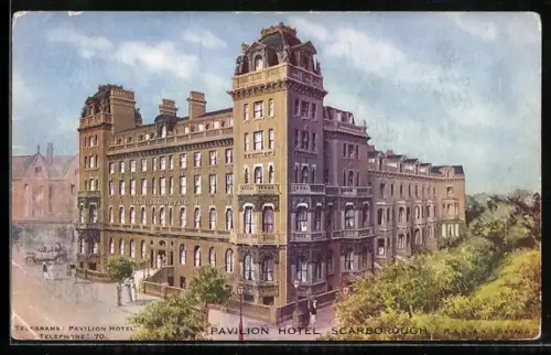 Künstler-AK Scarborough, Pavilion Hotel
