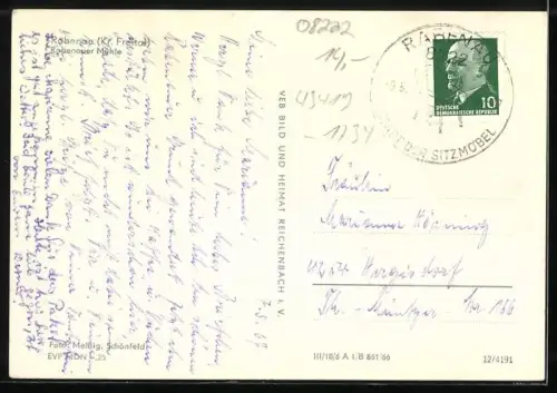 AK Rabenau /Freital, Gasthaus Rabenauer Mühle