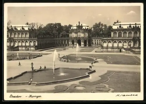 AK Dresden, Zwinger, Brunnenanlagen