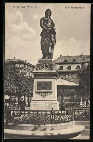 AK Mainz, Das Schillerdenkmal