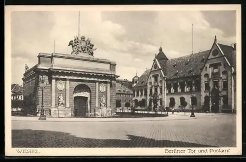AK Wesel, Berliner Tor und Postamt