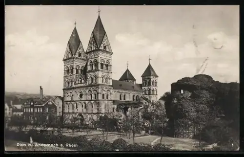 AK Andernach a. Rhein, Dom mit Umgebung