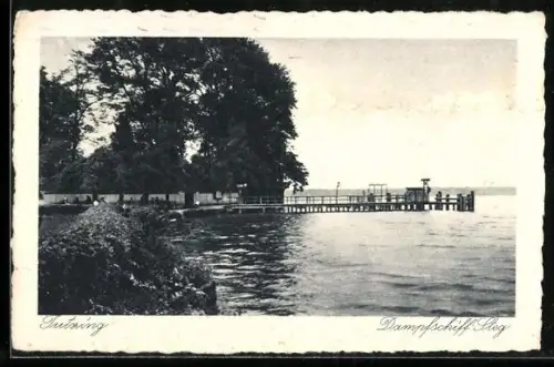 AK Tutzing, Dampfschiffsteg, Panorama