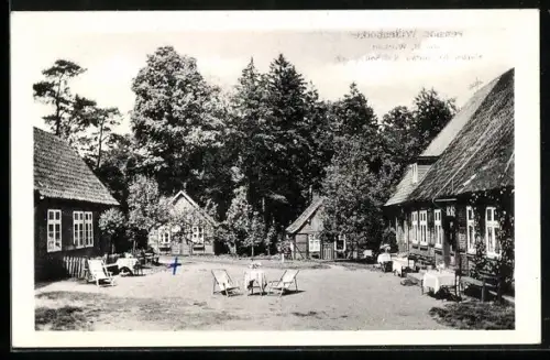 AK Harber bei Soltau, Pension Willenbockel, Inh. H. Witthöft, Hofansicht