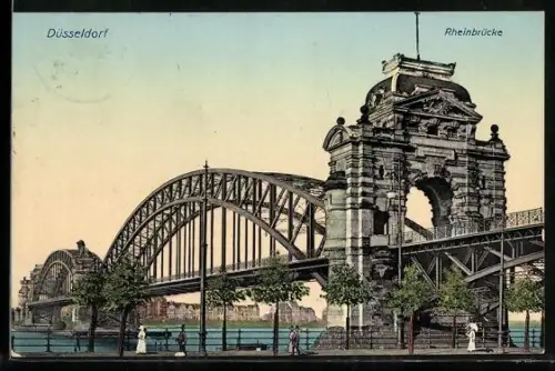 AK Düsseldorf, Rheinbrücke