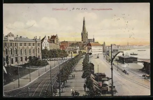 AK Düsseldorf, Rheinpromenade