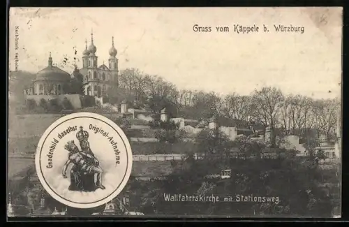 AK Würzburg, Wallfahrtskirche Käppele, Stationsweg, Gnadenbild daselbst