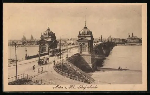 AK Mainz a. Rh., Strassenbrücke