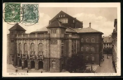 AK Mainz a /Rhein, Stadttheater