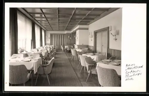 AK Soltau /Lüneburger Heide, Hotel Heideland, Speisesaal
