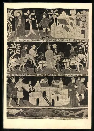 AK Wienhausen bei Celle, Ehem. Zisterzienser-Nonnenkloster, Thomasteppich um 1390